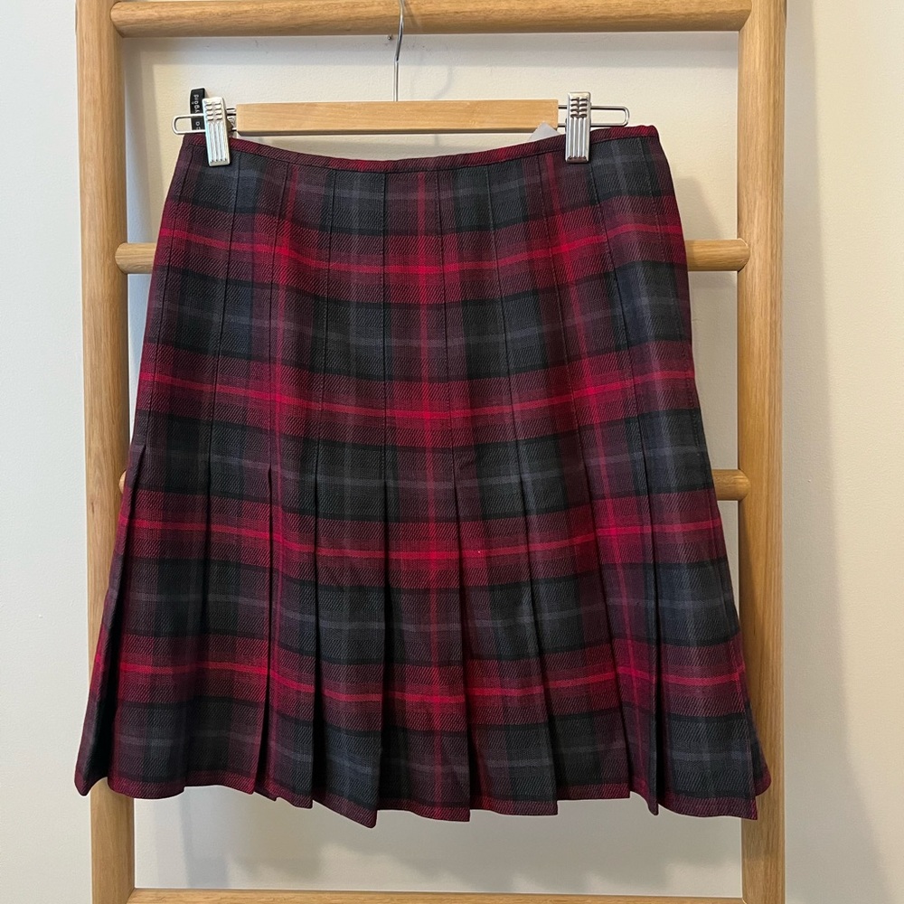 Bianca Nygard red plaid skirt